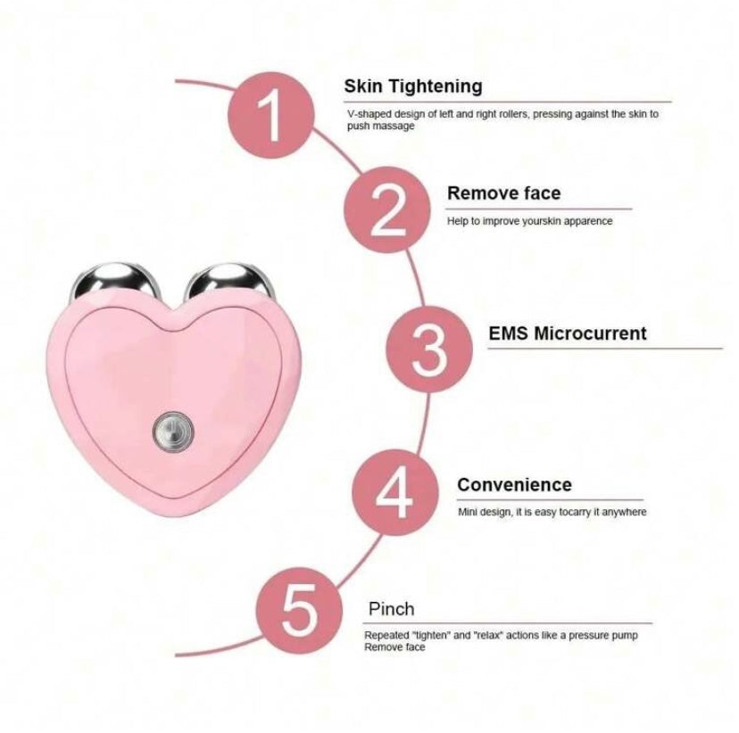 Electric EMS Facial Massager Mini Portable Microcurrent Facial Lifting ...